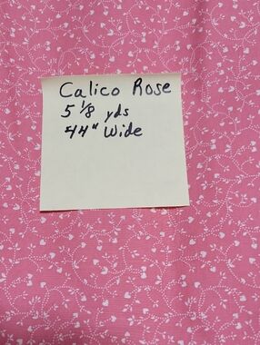 Rose Colored Calico Floral Cotton Fabric